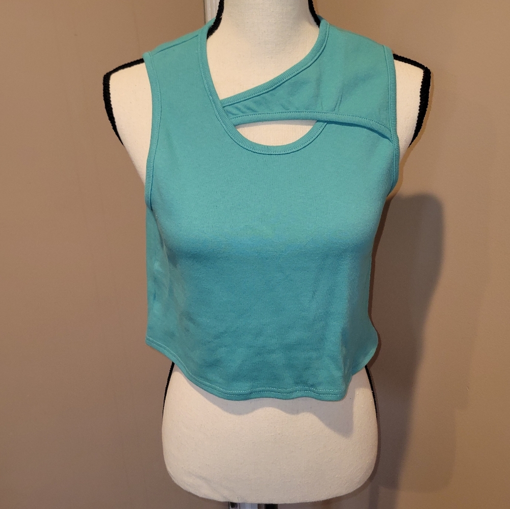 Women's Aqua Sleeveless Top